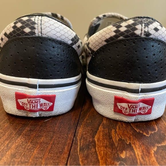 Vans Black and White Perforated Slip-Ons - Picture 4 of 8